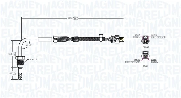 MAGNETI MARELLI 172000151010 Sensor, exhaust gas temperature