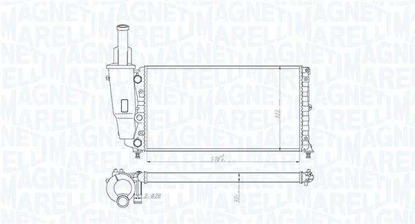 MAGNETI MARELLI 350213114000 Radiator, engine cooling