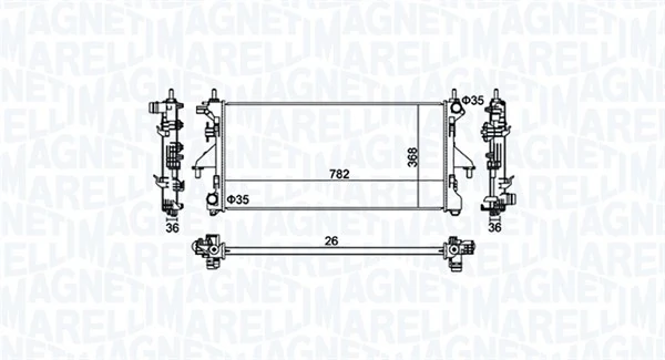 Radiator, engine cooling 350213126900
