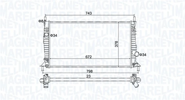 Radiator, engine cooling 350213157400