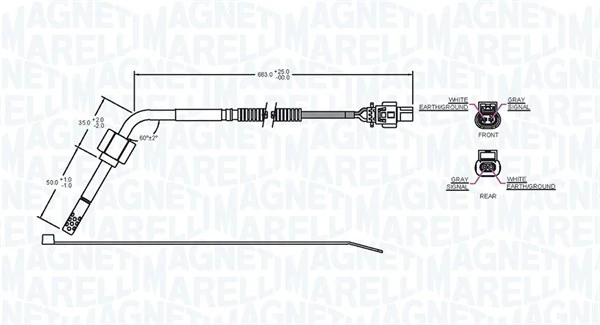 MAGNETI MARELLI 172000147010 Sensor, exhaust gas temperature