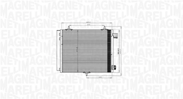 MAGNETI MARELLI 350203818000 Condenser, air conditioning