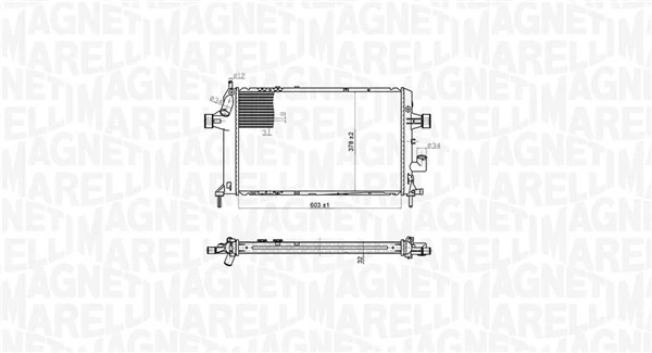 MAGNETI MARELLI 350213176700 Radiator, engine cooling