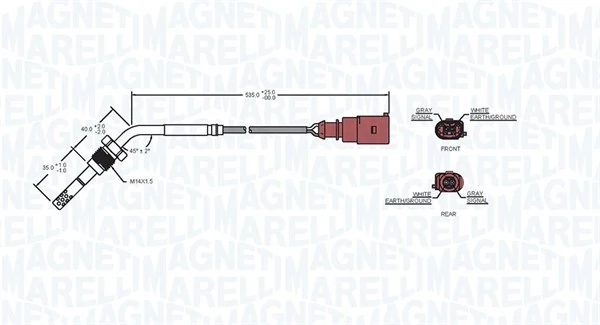 MAGNETI MARELLI 172000213010 Sensor, exhaust gas temperature