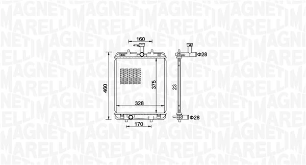 MAGNETI MARELLI 350213151500 Radiator, engine cooling