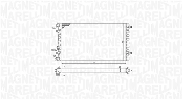 Radiator, engine cooling 350213105100
