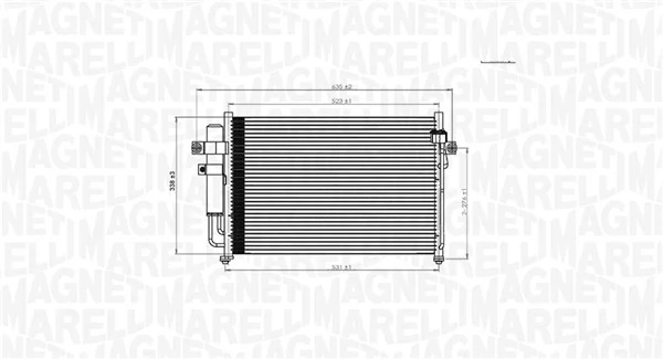 MAGNETI MARELLI 350203846000 Condenser, air conditioning