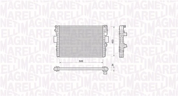 Radiator, engine cooling 350213169000