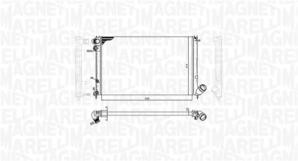 MAGNETI MARELLI 350213200100 Radiator, engine cooling
