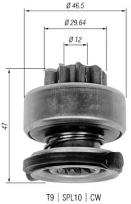 Pinion, starter 940113020335