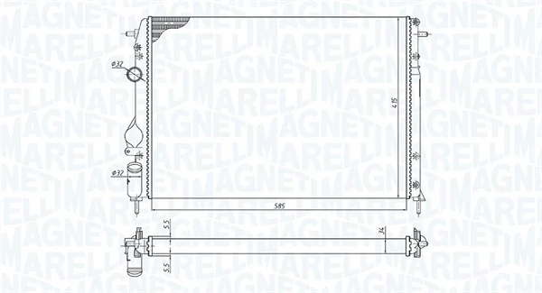 Radiator, engine cooling 350213198500