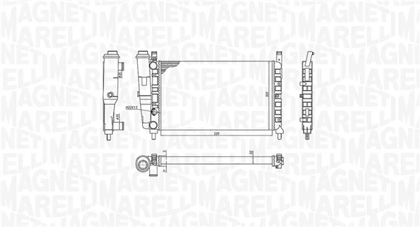 MAGNETI MARELLI 350213172400 Radiator, engine cooling
