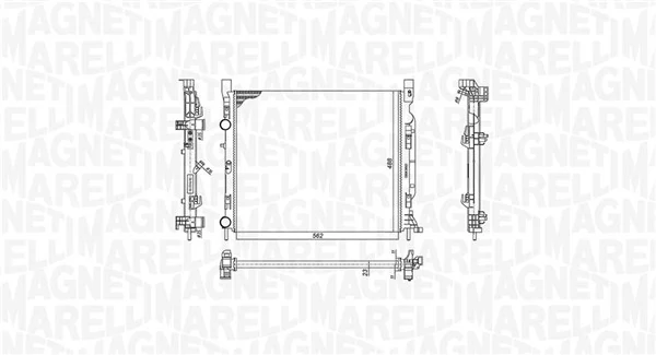 Radiator, engine cooling 350213186900