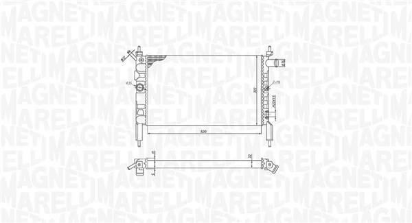 MAGNETI MARELLI 350213193800 Radiator, engine cooling