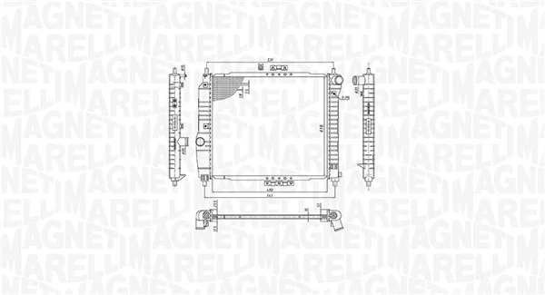 MAGNETI MARELLI 350213891000 Radiator, engine cooling