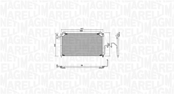 MAGNETI MARELLI 350203939000 Condenser, air conditioning