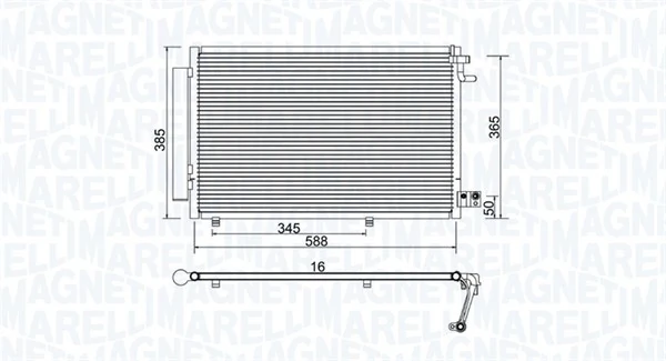 Condenser, air conditioning 350203930000