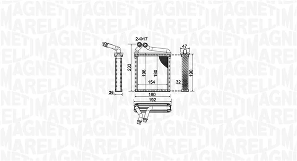MAGNETI MARELLI 350218442000 Heat Exchanger, interior heating