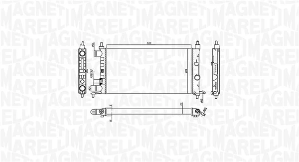 MAGNETI MARELLI 350213776000 Radiator, engine cooling