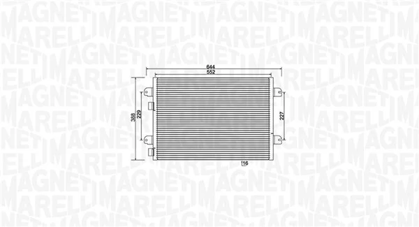 MAGNETI MARELLI 350203931000 Condenser, air conditioning