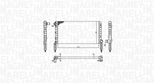 MAGNETI MARELLI 350213180000 Radiator, engine cooling
