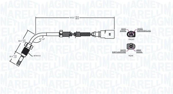 MAGNETI MARELLI 172000241010 Sensor, exhaust gas temperature