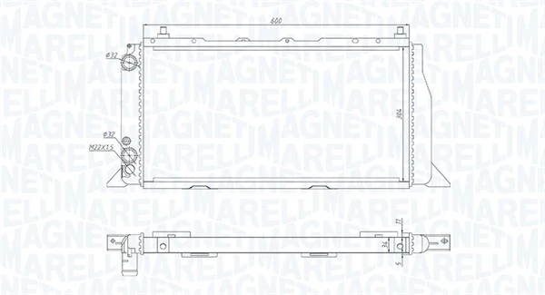 Radiator, engine cooling 350213406000