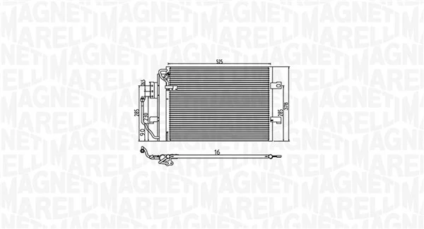 MAGNETI MARELLI 350203785000 Condenser, air conditioning