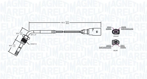 MAGNETI MARELLI 172000111010 Sensor, exhaust gas temperature