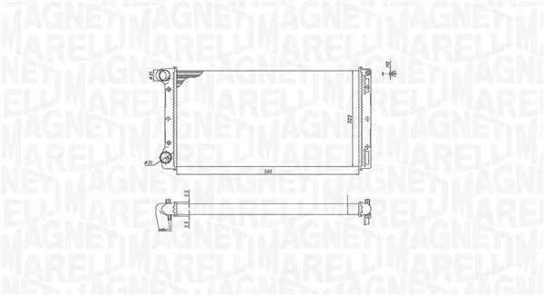 MAGNETI MARELLI 350213168000 Radiator, engine cooling