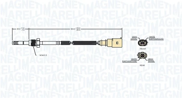 MAGNETI MARELLI 172000065010 Sensor, exhaust gas temperature