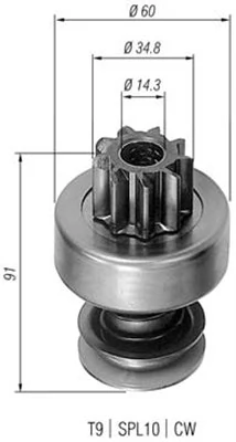 Pinion, starter 940113020204