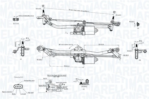MAGNETI MARELLI 064351744010 Window Cleaning System