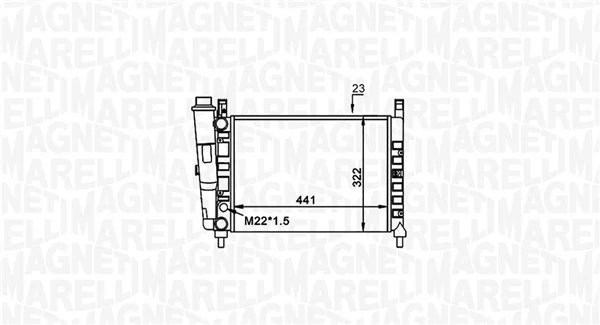 MAGNETI MARELLI 350213162300 Radiator, engine cooling