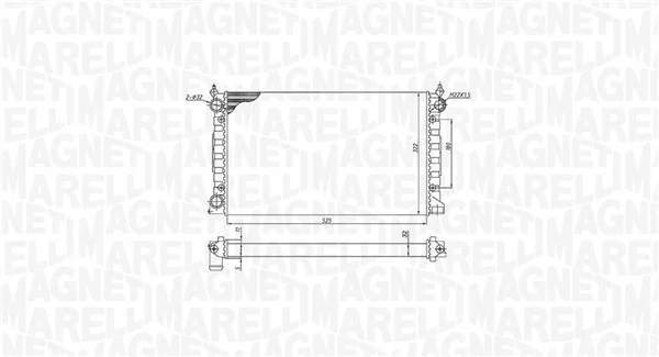 MAGNETI MARELLI 350213189600 Radiator, engine cooling