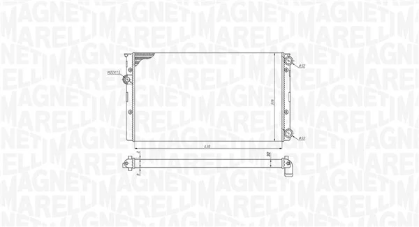 MAGNETI MARELLI 350213191100 Radiator, engine cooling