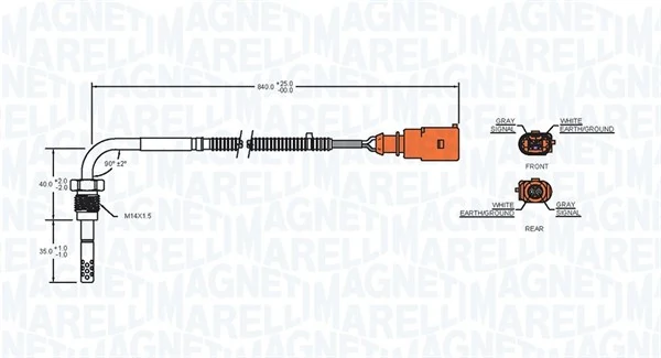 Sensor, exhaust gas temperature 172000051010