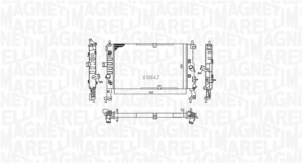 MAGNETI MARELLI 350213972000 Radiator, engine cooling