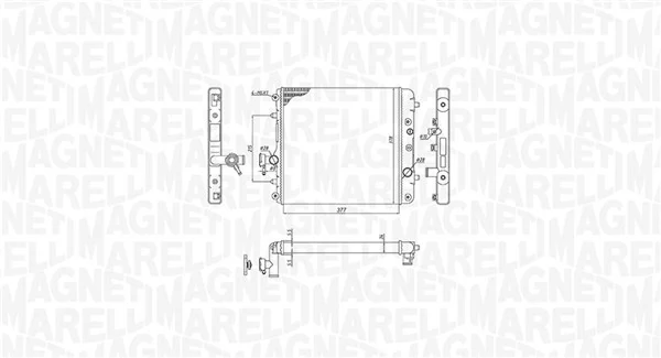 MAGNETI MARELLI 350213193100 Radiator, engine cooling