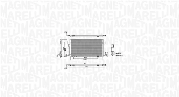 MAGNETI MARELLI 350203777000 Condenser, air conditioning
