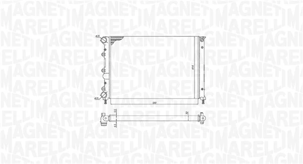 MAGNETI MARELLI 350213198400 Radiator, engine cooling