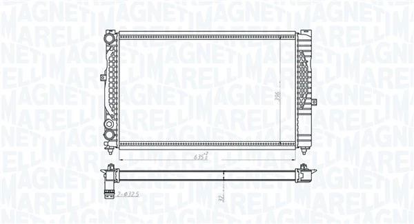 MAGNETI MARELLI 350213712000 Radiator, engine cooling