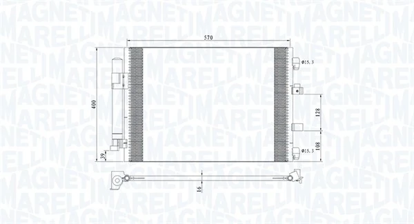 Condenser, air conditioning 350203773000