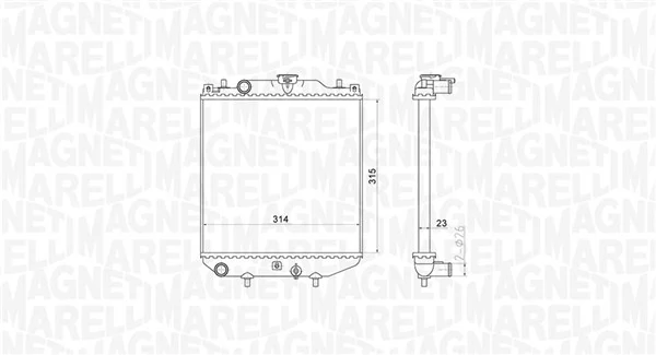 MAGNETI MARELLI 350213180300 Radiator, engine cooling