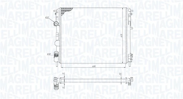 Radiator, engine cooling 350213195200