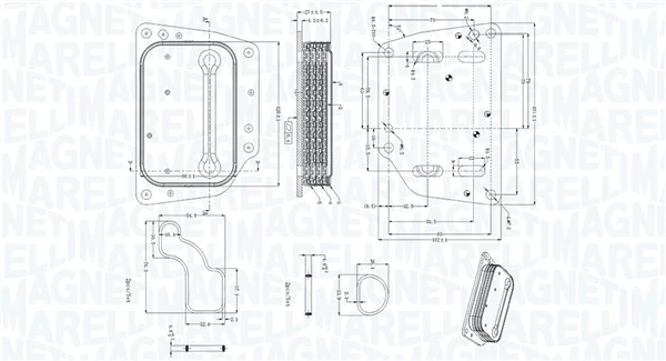 Oil Cooler, engine oil 350300005400