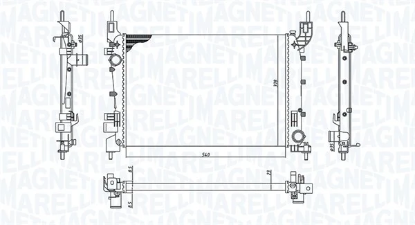 Radiator, engine cooling 350213200400