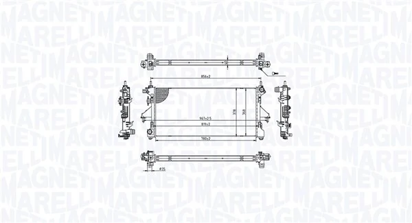 Radiator, engine cooling 350213215400