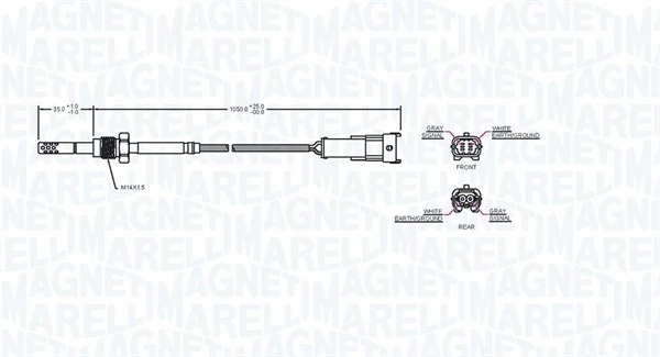 MAGNETI MARELLI 172000237010 Sensor, exhaust gas temperature