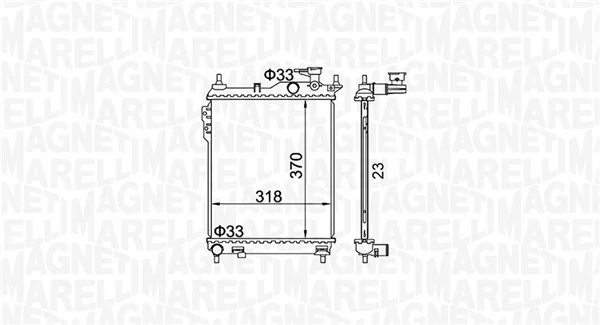 MAGNETI MARELLI 350213162400 Radiator, engine cooling